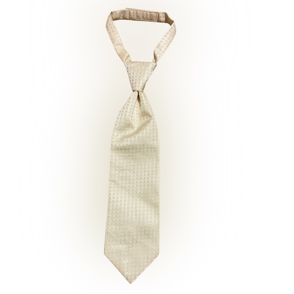 Kids Dream Gold Square Pattern Vest and Tie Set Boys 16 - Picture 3 of 4